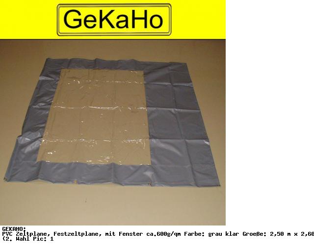 PVC Zeltplane, Festzeltplane, mit Fenster ca. 600g/qm